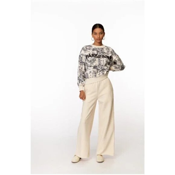 EllandEmm Parisienne Jungle Print Sweatshirt Pullover Tiger Asian Sz S B37 - Picture 5 of 13